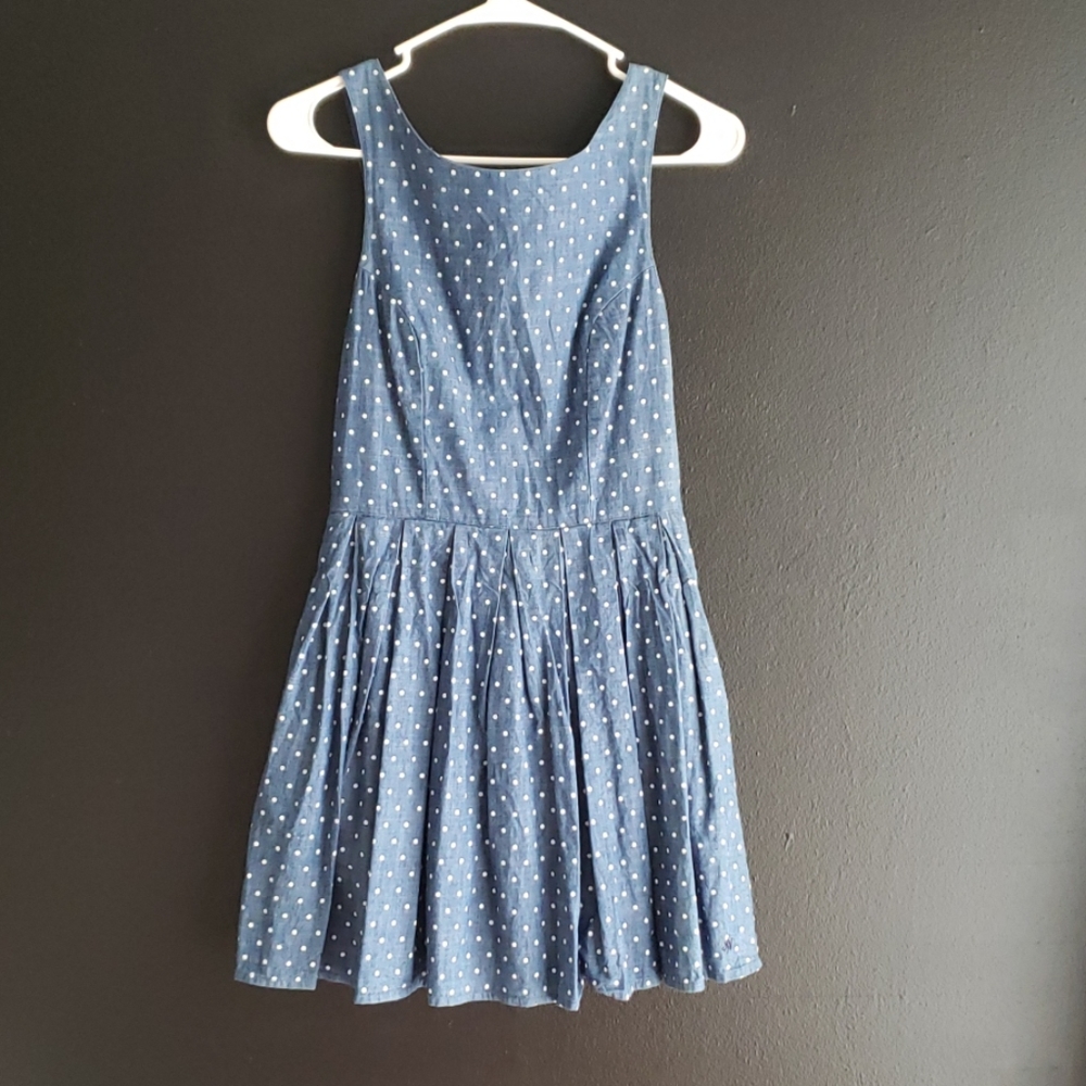 10p% Cotton Navy Summer Dress